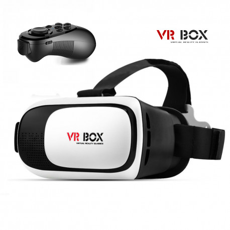 Virtualios realybės akiniai VR BOX 2 su bevieliu Bluetooth pulteliu MC