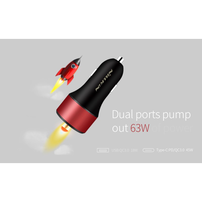 Nillkin DUOS 63W Car Charger – Fast and Efficient Charging Nillkin DUOS 63W Car Charger – Fast and Efficient Charging