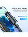 ESSAGER 100W USB-A / USB-C Automobilinis Įkroviklis – Greitas Ir Galingas Įkrovimas