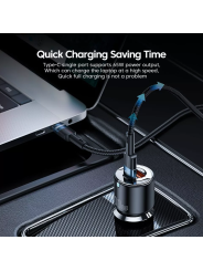 ESSAGER 100W USB-A / USB-C Automobilinis Įkroviklis – Greitas Ir Galingas Įkrovimas
